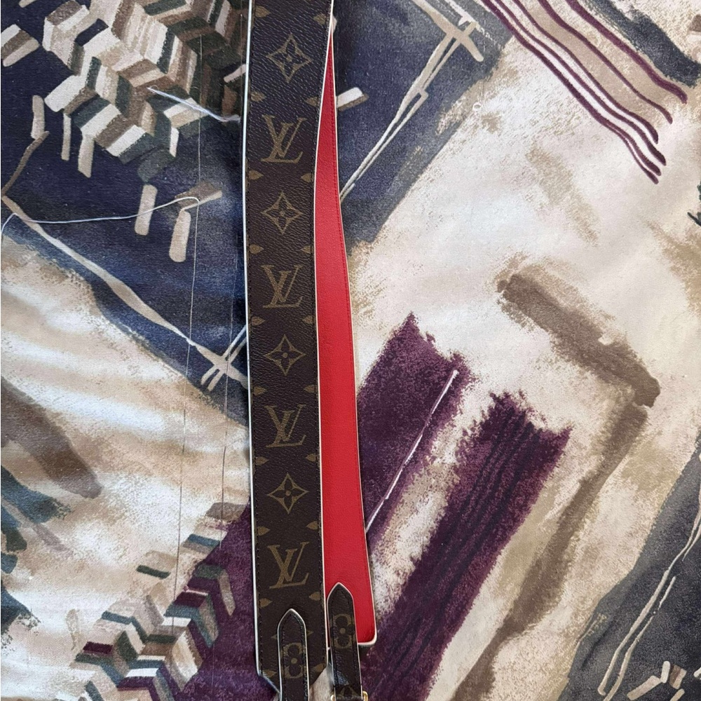 Louis Vuitton Brown Monogram Strap with Red Interior